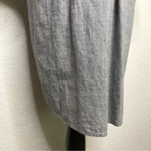 Anthropologie Holding Horses gray button front linen blend tunic top or dress 6 - Picture 11 of 13